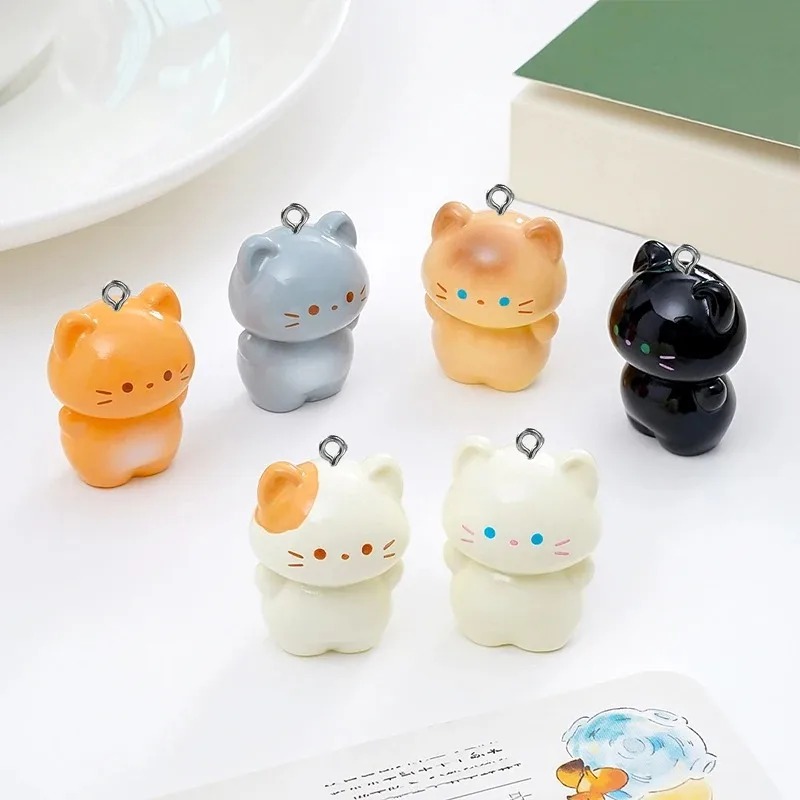 Resin Craft Projects - 10개입 달콤한 3D 입체 새끼 고양이