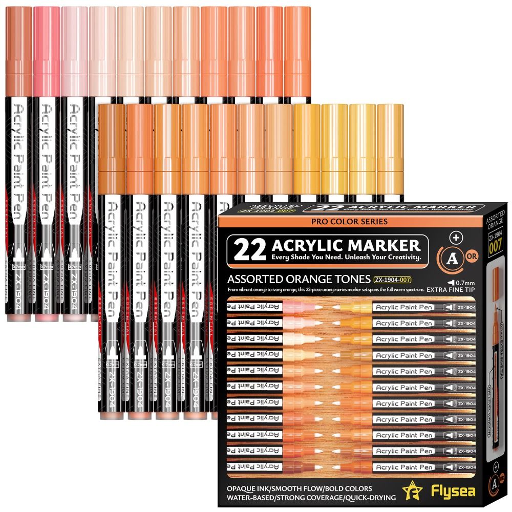 Copic Marker Classic - 22개입 0.7mm 초미세 팁 아크릴 물감
