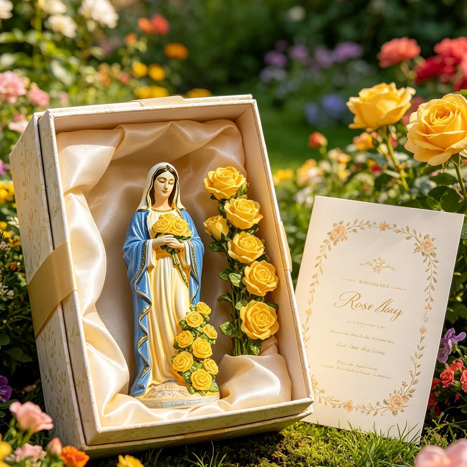 성모 마리아 태양광 정원 장식품, 태양열 레진 조각상  - Resin Crafts 리뷰 및 가격