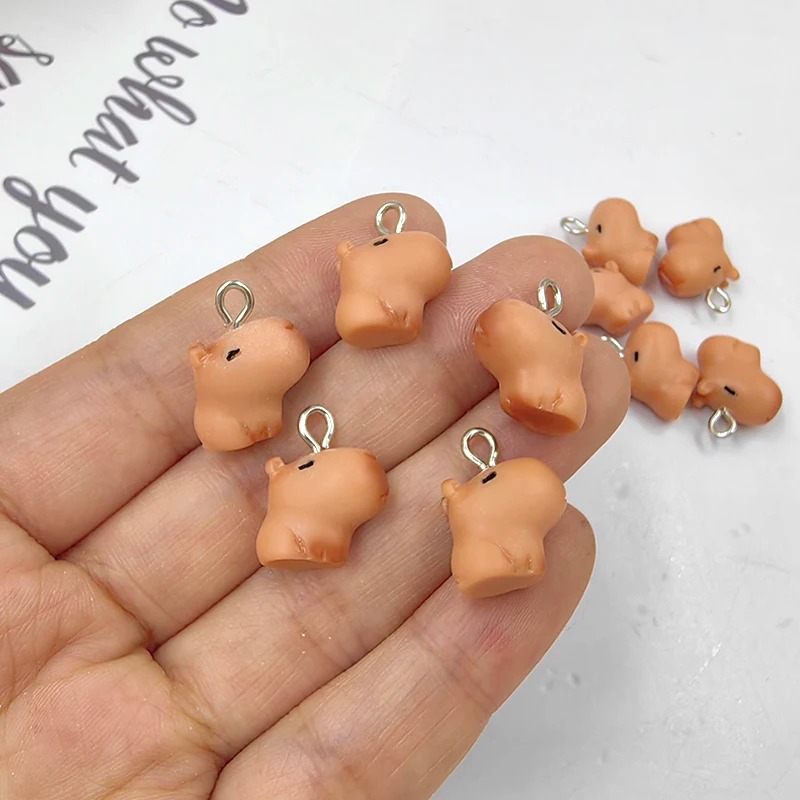 10pcs 귀여운 작은 카피바라 참 장식품 만들기용 인 - Resin Craft Projects 리뷰 및 가격
