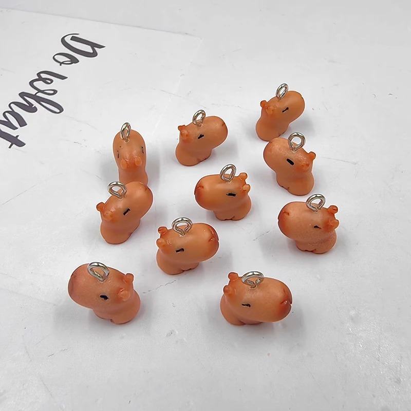 10pcs 귀여운 작은 카피바라 참 장식품 만들기용 인 - Resin Craft Projects 리뷰 및 가격