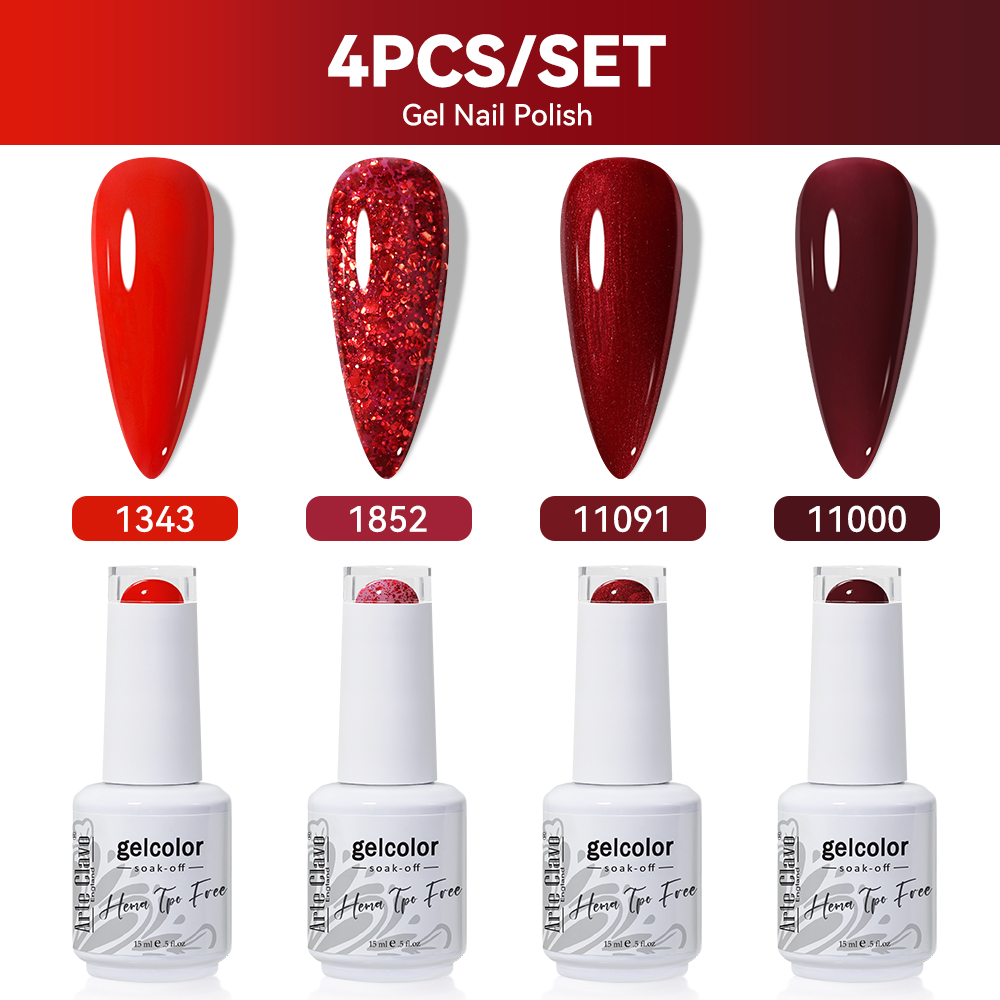 아르테 클라보 4개 세트 젤 네일 폴리시 15ml 와인 - Resin Glitter Pack 리뷰 및 가격